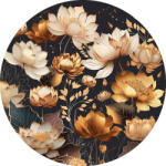 Interdruk Puzzle rotund INTERDRUK Flowers: Flori aurii 500 piese Puzzle
