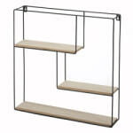 TEMPO KONDELA Polc, Természetes/Fekete, Desio Typ 1