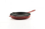 Hosse Tigaie Hósse, Tigaie grill rotundă, diametru 28 cm, (HSY GTV), cu nervuri, roșie