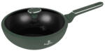 Berlinger Haus Wok cu capac și înveliș de titan 28 cm Matte Green Collection BH-8159