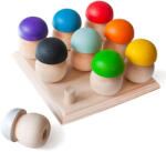 ULANIK Set educațional Ulanik Montessori jucărie din lemn "Mushroom meadow 9