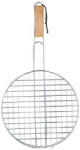 Happy Green Grătar rotund pentru prăjit, diametru 30cm BBQ, mâner din lemn
