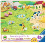 Ravensburger Puzzle din lemn Animale la fermă