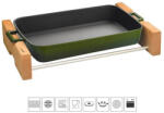 Lava Tigaie LAVA METAL din fontă, 22x30cm, cu suport din lemn - verde