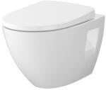 Cersanit Moduo Plus CleanOn perem nélküli fali WC csésze antibakteriális duroplast WC ülőkével, fehér S701-725 (S701-725)