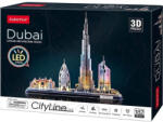 CubicFun Puzzle 3D luminos CityLine panorama: Dubai 182 piese - efistore - 173,99 RON