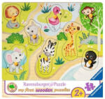 Ravensburger Puzzle din lemn Animale la ZOO