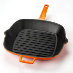 Lava tigaie grill din fontă, portocalie 26 × 26 cm