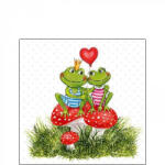 Ambiente Frogs In Love Papírszalvéta 25X25cm, 20db-os - fizz