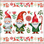 Ambiente gnomes Fun Papírszalvéta 33X33cm, 20db-os - fizz
