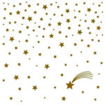 PPD Shooting Star White gold Papírszalvéta 33X33cm, 20db-os