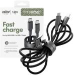 empower by PanzerGlass® Data кабел empower by PanzerGlass Racing USB-C to USB-C Cable 240W USB 2.0, 1, 2m - Space Black