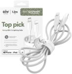 empower by PanzerGlass® Data кабел empower by PanzerGlass Racing USB-C to Lightning Cable 60W USB 2.0, 1, 2m - Silver White