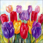 Ambiente Colourful Tulips Papírszalvéta 33X33cm, 20db-os - fizz
