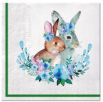 PAW Bunnies With Wreaths Papírszalvéta 33X33cm, 20db-os
