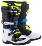 Alpinestars TECH 7 S gyerek motocrossz csizma fekete-fehér-fluo sárga-kék