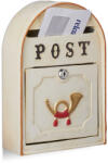 Relaxdays Antik postaláda dombornyomott postakürt mintával 10022929