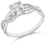 ÉkszerM Fehérarany Gyűrű (méret: 58) AU 95305