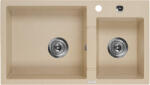 Deante Piva, 2 kamrás gránit mosogató 780x440x180 mm, homok, DEA-ZQI_7203 (ZQI_7203)