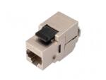 Solarix Keystone Solarix CAT6 STP RJ45 önmetsző, fekete, árnyékolt