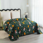  SNOWMAN AND GINGERBREAD ágytakaró, zöld Méret: 220 x 240 cm