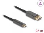Delock Cablu activ optic USB type C la DisplayPort 8K60Hz/4K240Hz 25m, Delock 81608 (81608)