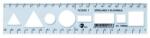 Optima Sablon vonalzó OPTIMA kék 20cm (53049) - mystock