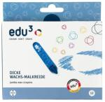 edu3 Zsírkréta EDU3 jumbo kerek hegyezett 12 színű (3131012) - mystock