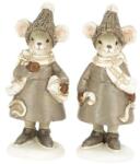  Dekoráció egér sapkában cukorbottal, csomaggal álló poly 3, 2x3x8, 2cm bézs, fehér 2 féle 1db, figura nem válaztható (MX242162-3A)