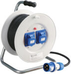 ELMARK Kábeldob 2 aljzat 30 méter 1, 5 mm2 vezetékkel szürke IP44 Eurolamp (ELM EC6992021)