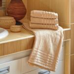 Jiří Polášek Frotír fürdőlepedő EMA - Bézs | 70 x 140 cm (162475-76)