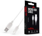 Maxlife USB - micro USB adat- és töltőkábel 1 m-es vezetékkel - Maxlife Micro USB Cable - 5V/2A - fehér