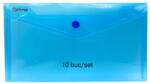 Optima Mapa plastic, cu capsa, DL, 10 buc/set, albastru, OPTIMA (OP-5100180DL-22)