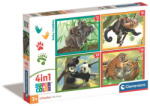 Clementoni Clementoni- 4 az 1-ben SuperColor puzzle gyűjtemény - Állatkölykök (21532) (21532)