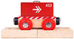 Bigjigs Toys Piros színű fa tehervagon - BigJigs (BJT485) (BJT485)