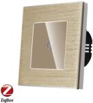 Luxion Egyszerű Üveg Érintőkapcsoló Zigbee protokollal Alumínium keret LUXION - szin arany