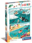 Clementoni Clementoni- 2x60 db-os SuperColor puzzle - A tenger világa (24817) (24817)
