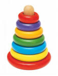Woodyland - Mágneses fa gyűrűpiramis (90674) (W90674)