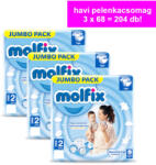 Molfix Havi pelenkacsomag Jumbo (2-es) 3 - 6 kg (204 db/cs) - perfectlife