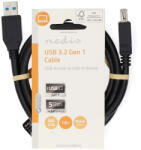 Nedis CCGL61010BK10 usb 3.2 hosszabbítókábel, usb-a apa - usb-a anya, 5 gbps, 1 m, fekete (CCGL61010BK10)
