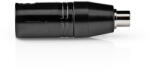 Nedis COTP15930BK xlr adapter, xlr 3-pines apa - rca anya, nikkel bevonatú, fekete (COTP15930BK)