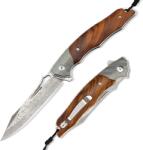 HARAHU SO-29037 damaszk összecsukható kés - Barna KP29037