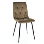 Klubfotel Étkezőszék DORA - oliva zöld/fekete