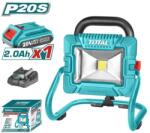 TOTAL TOTAL Tools Akku hordozható munkalámpa 20W / 1800lm / P20S (SET Akkumulátor 1x2Ah, Charger, Töltő) (TWLI20258)