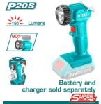 TOTAL TOTAL Tools Akkus LED lámpa 150lm /20V/2.0Ah-7.5Ah/P20S (akkumulátor nélkül) (TWLI2023)