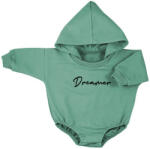 KOALA Hosszú ujjú baba body kapucnival baggy Koala Dreamer zöld - babamamakozpont