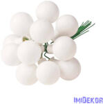  Üveggömb pick 2cm 12db/köteg - Matt Fehér