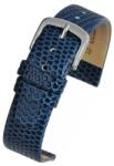 LBS Curea Piele Naturala Textura Reptila (albastra) 20mm