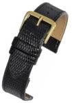 LBS Curea Piele Naturala Textura Reptila (neagra) 16mm