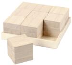  Fa kockák tartóban (fa dekoráció díszítésre)